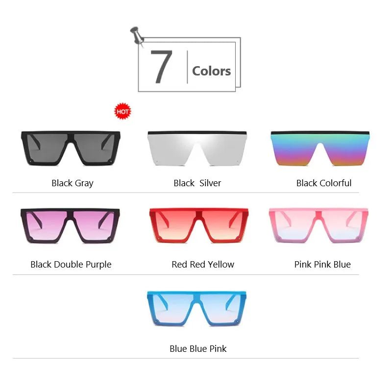 Cat Shop Boys - Oversized Square Sunglasses Baby Boys Girls Festival Punk Sun Glasses Fashion Eyeglasses Shades UV400 Oculos Sol