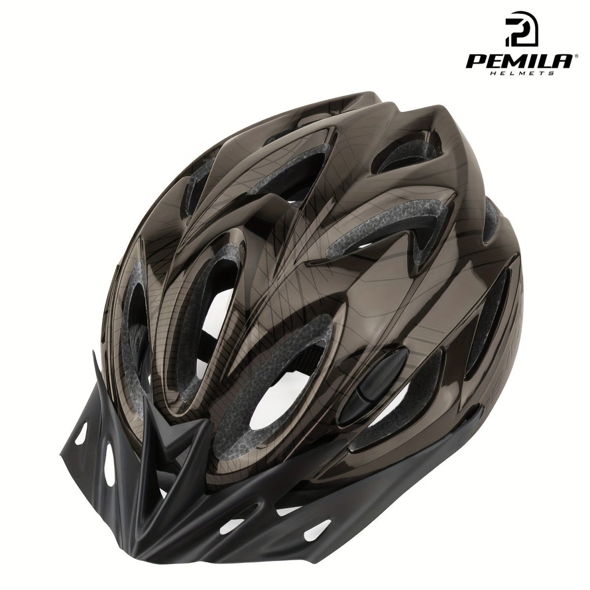 Cat Shop Boys - PEMILA - Adult Mountain Bike Helmet, Adjustable PC Material, 18 Ventilation Holes, Comfort Lining, Lightweight Safety Cap for Cycling, Mountain Bike Accessories