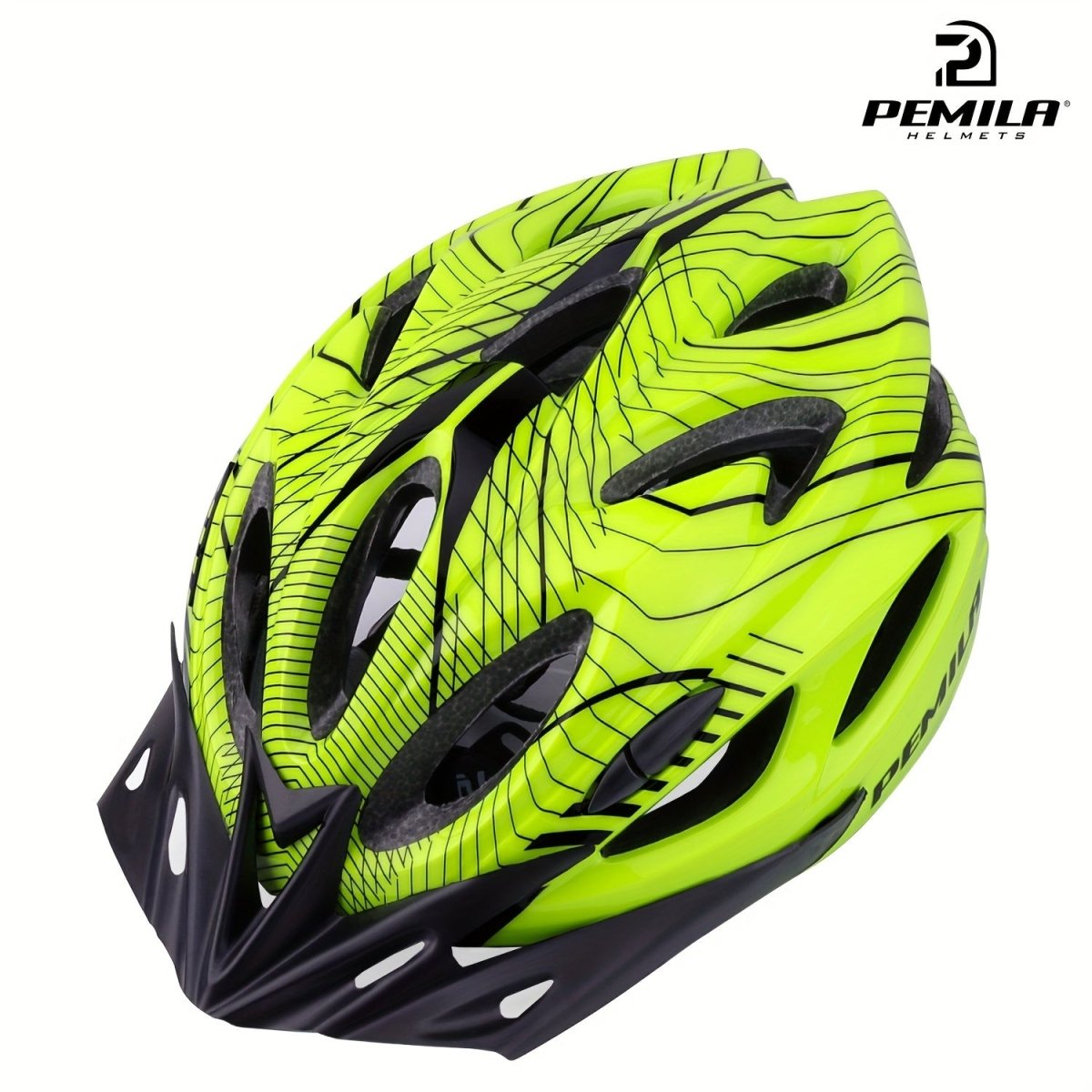 Cat Shop Boys - PEMILA - Adult Mountain Bike Helmet, Adjustable PC Material, 18 Ventilation Holes, Comfort Lining, Lightweight Safety Cap for Cycling, Mountain Bike Accessories