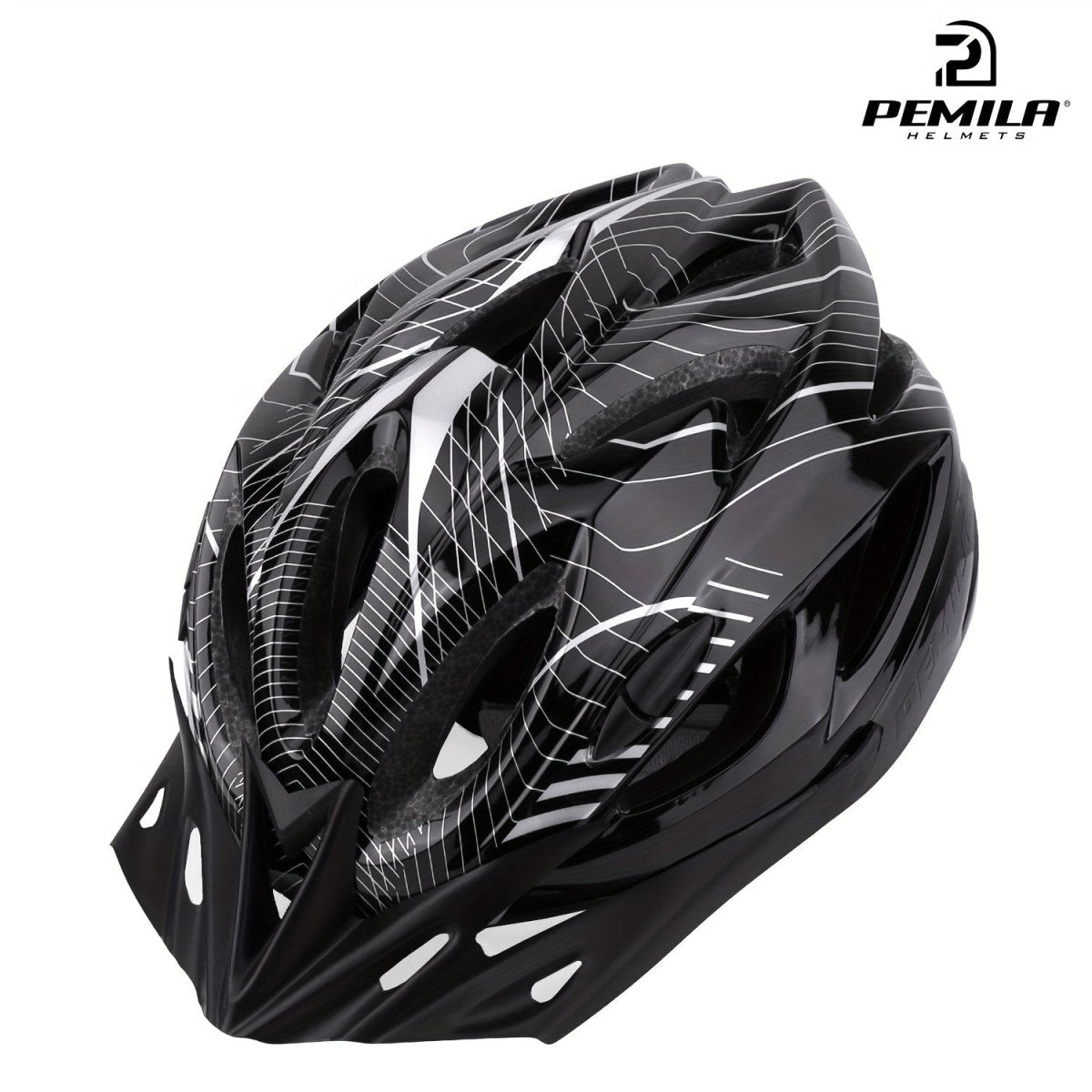 Cat Shop Boys - PEMILA - Adult Mountain Bike Helmet, Adjustable PC Material, 18 Ventilation Holes, Comfort Lining, Lightweight Safety Cap for Cycling, Mountain Bike Accessories