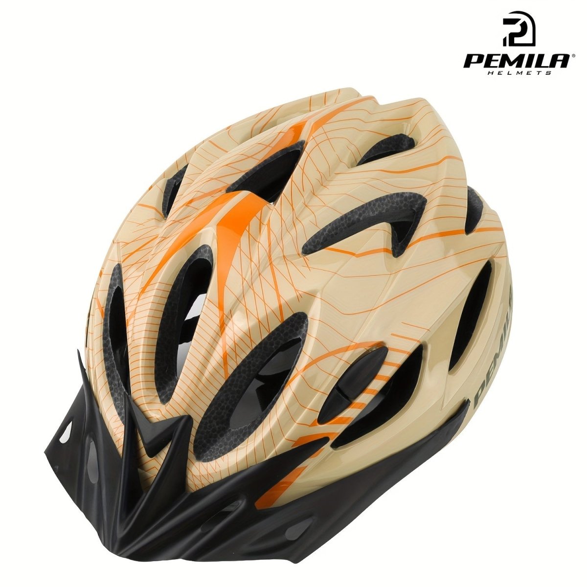 Cat Shop Boys - PEMILA - Adult Mountain Bike Helmet, Adjustable PC Material, 18 Ventilation Holes, Comfort Lining, Lightweight Safety Cap for Cycling, Mountain Bike Accessories