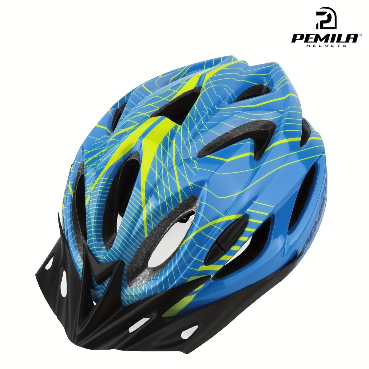 Cat Shop Boys - PEMILA - Adult Mountain Bike Helmet, Adjustable PC Material, 18 Ventilation Holes, Comfort Lining, Lightweight Safety Cap for Cycling, Mountain Bike Accessories