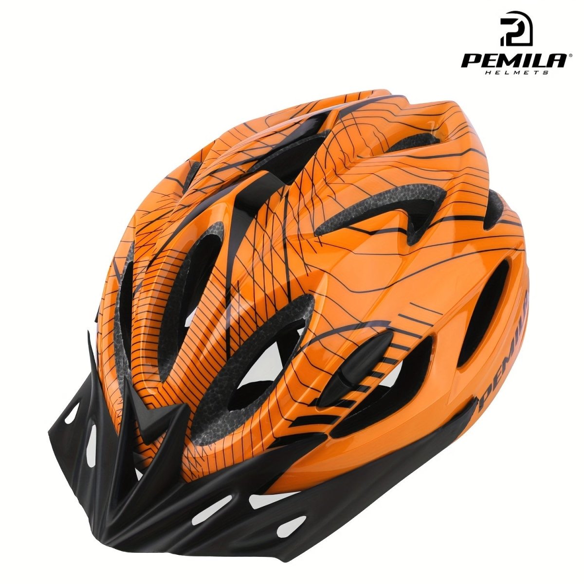 Cat Shop Boys - PEMILA - Adult Mountain Bike Helmet, Adjustable PC Material, 18 Ventilation Holes, Comfort Lining, Lightweight Safety Cap for Cycling, Mountain Bike Accessories