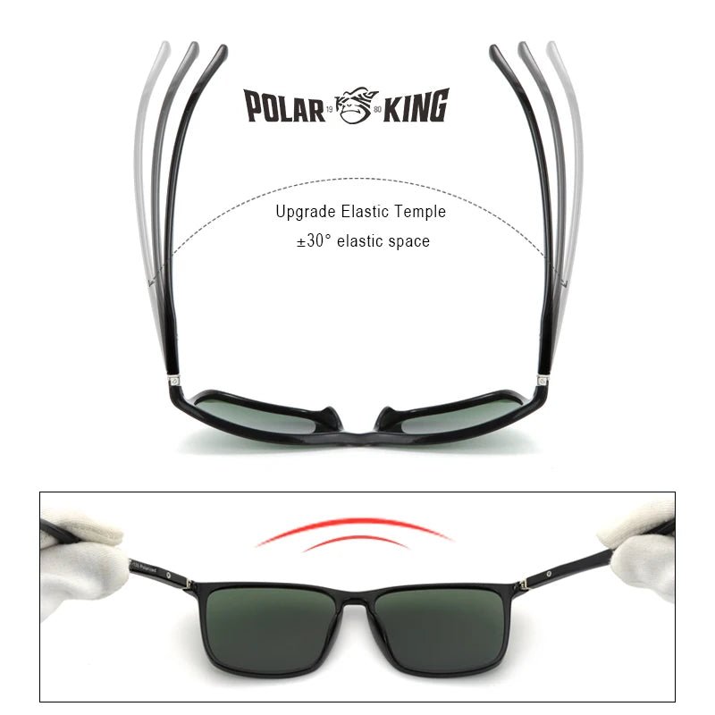 Cat Shop Boys - POLARKING Brand Metal Designer Polarized Sunglasses For Driving Men Oculos Square Sun Glasses For Men's Fashion Travel Eyewear