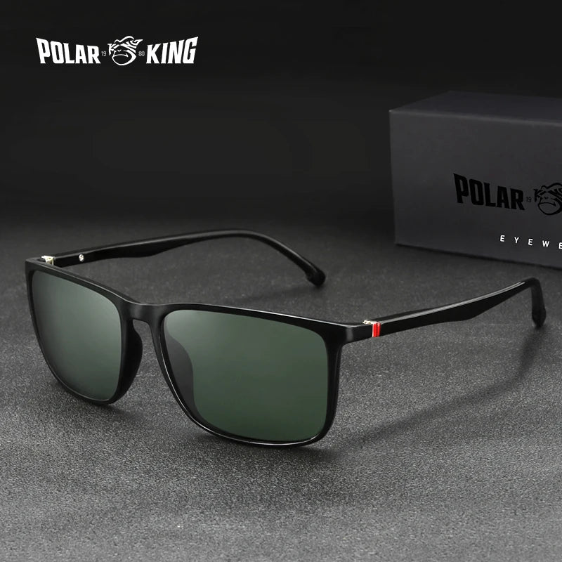 Cat Shop Boys - POLARKING Brand Metal Designer Polarized Sunglasses For Driving Men Oculos Square Sun Glasses For Men's Fashion Travel Eyewear