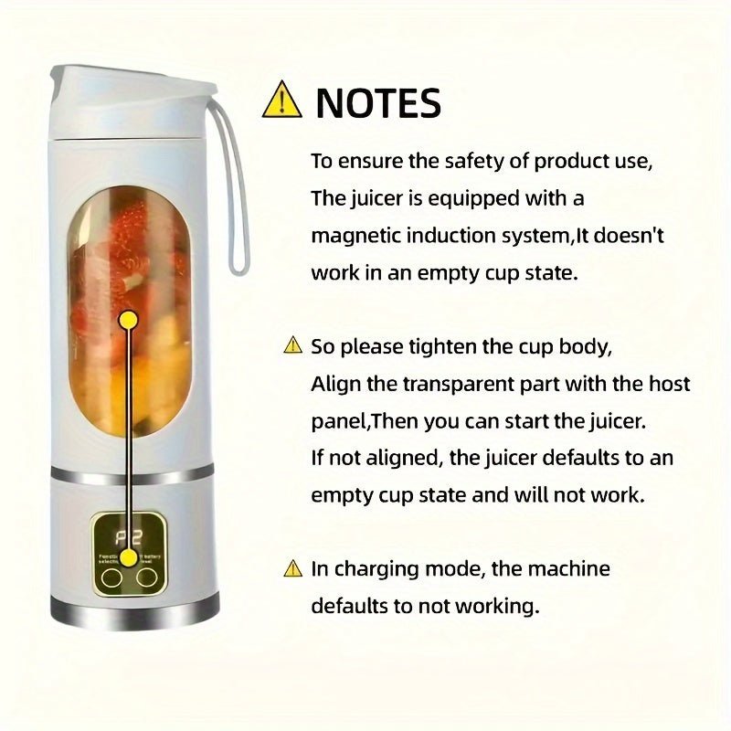 Cat Shop Boys - Portable USB - Rechargeable Blender & Juicer - Easy Clean, Perfect for Fruit & Vegetable Drinks, Milkshakes - 10.14oz to 16.91oz Capacity