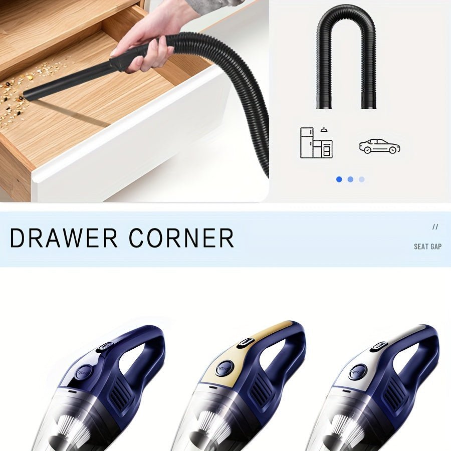 Cat Shop Boys - Portable Vacuum Cleaner Wireless Handheld Vacuum Cleaner for The Family Car, Powerful Suction USB Charging Mini Cleaning Vacuum Cleaner, Has a Variety of Accessories, Suitable for The Car, Home, Office And Other Slit Tools