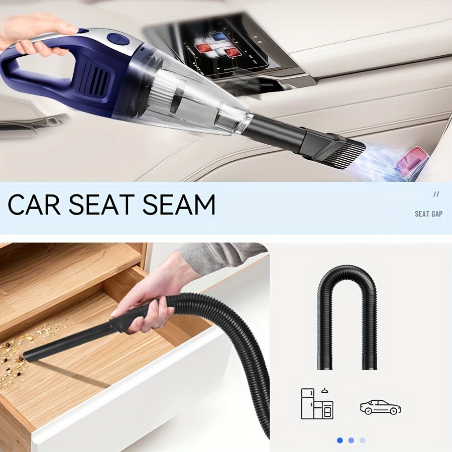 Cat Shop Boys - Portable Vacuum Cleaner Wireless Handheld Vacuum Cleaner for The Family Car, Powerful Suction USB Charging Mini Cleaning Vacuum Cleaner, Has a Variety of Accessories, Suitable for The Car, Home, Office And Other Slit Tools