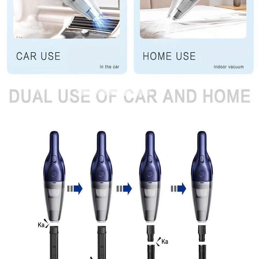 Cat Shop Boys - Portable Vacuum Cleaner Wireless Handheld Vacuum Cleaner for The Family Car, Powerful Suction USB Charging Mini Cleaning Vacuum Cleaner, Has a Variety of Accessories, Suitable for The Car, Home, Office And Other Slit Tools