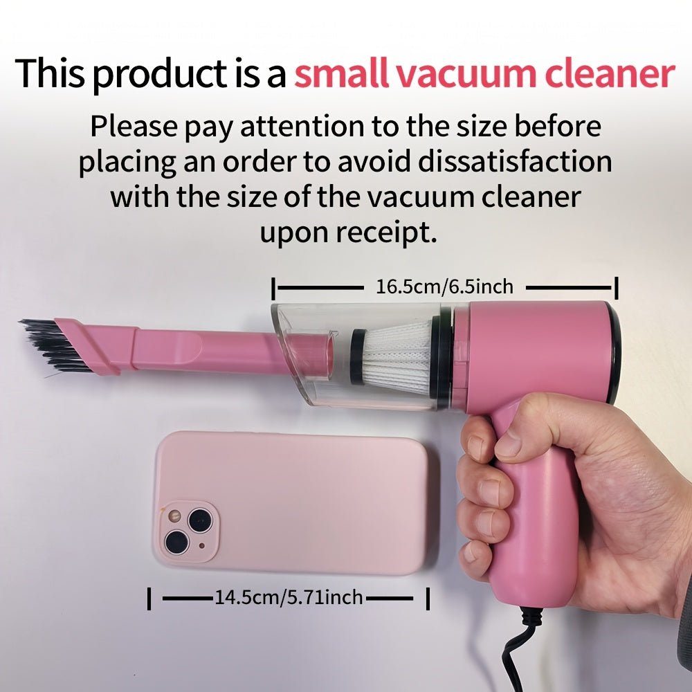 Cat Shop Boys - Powerful 12V Handheld Car Vacuum - Compact, Wired Design for Easy Dust & Pet Hair Removal, Includes Accessories Kit