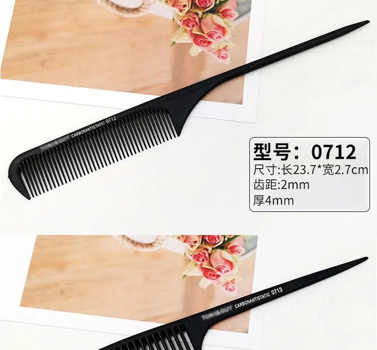 Cat Shop Boys - Professional Hair Tail Combs Stainless Steel Salon Cut Styling Comb Spiked Hair Care Styling Tools Barber Accessories Fine Teeth