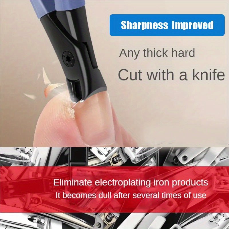 Cat Shop Boys - Professional Stainless Steel Nail Clippers With Anti - Splash Cover - Sharp Trimmer For Thick And Wide Nails - Perfect For Men And Seniors