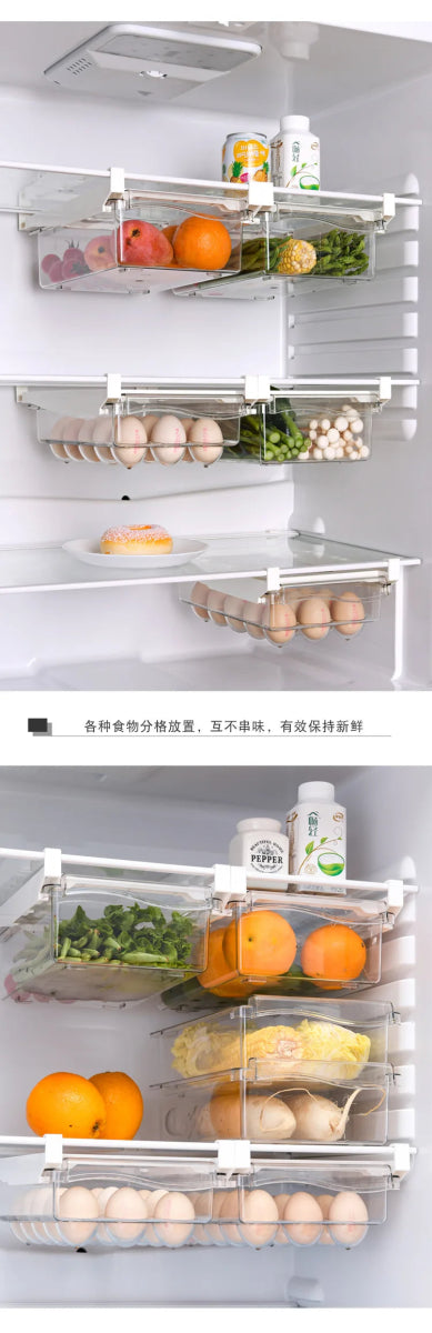 Cat Shop Boys - Refrigerator Egg Storage Box Drawer Style Food Fruit Egg Rack Egg Holder Household Plastic Fresh - keeping Box