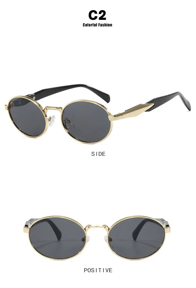 Cat Shop Boys - Retro Round Metal Sunglasses Women Glasses New Fashion Leopard Sun Glasses Trendy Brand Designer Eyewear Female Male UV400