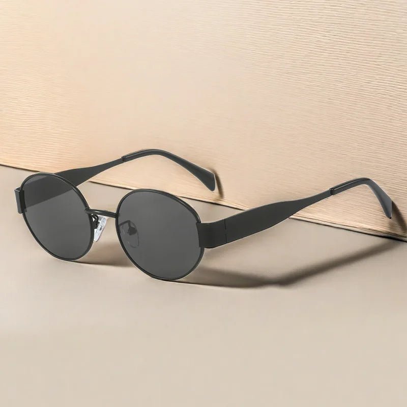 Cat Shop Boys - Retro Steampunk Sun Protection Sunglasses Vintage New Women's Metal Oval Sunglasses Ladies Classic UV400 Sunscreen Eyewear