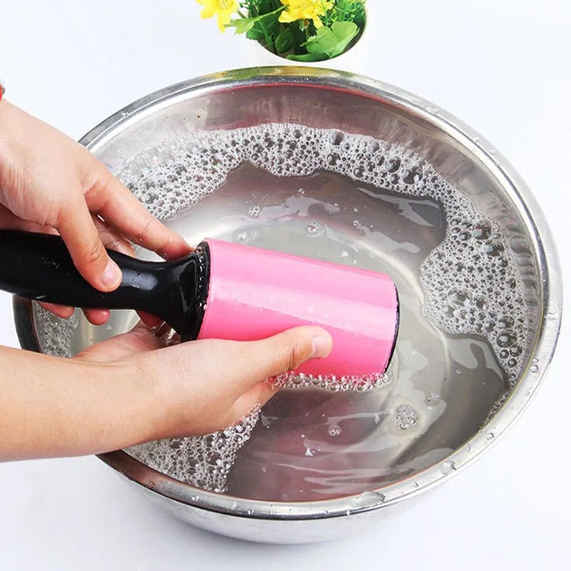 Cat Shop Boys - Reusable Washable Roller Dust Cleaner Lint Sticking Roller for Clothes Pet Hair Cleaning Household Dust Wiper Tools