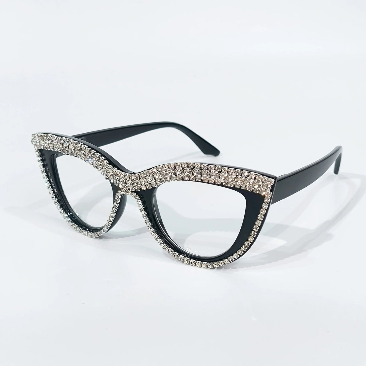 Cat Shop Boys - Rhinestone Trendy Reading Glasses for Women Retro Square Cute Sturdy Computer Womens Cat Eye Glasses