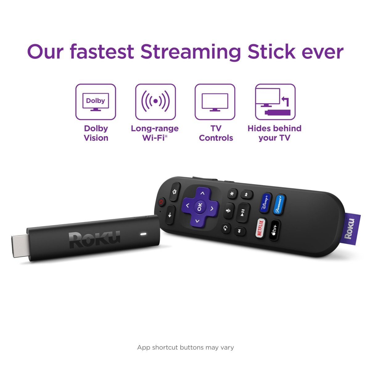 Cat Shop Boys - Roku Streaming Stick 4K | Portable Roku Streaming Device 4K/HDR/Dolby Vision, Roku Voice Remote, Free & Live TV