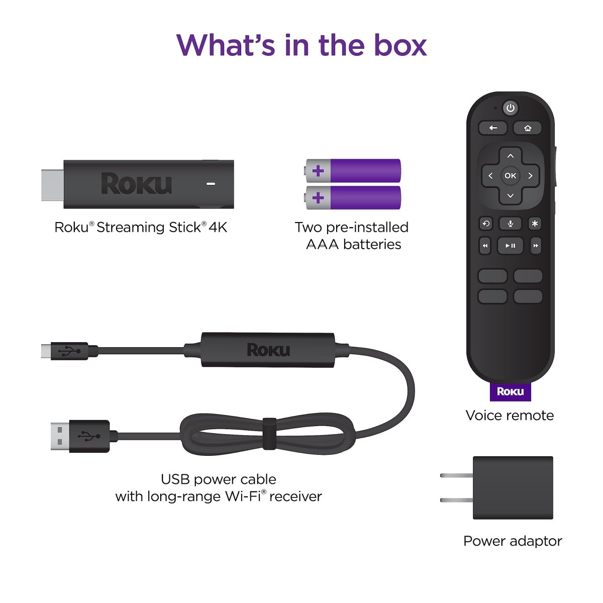 Cat Shop Boys - Roku Streaming Stick 4K | Portable Roku Streaming Device 4K/HDR/Dolby Vision, Roku Voice Remote, Free & Live TV