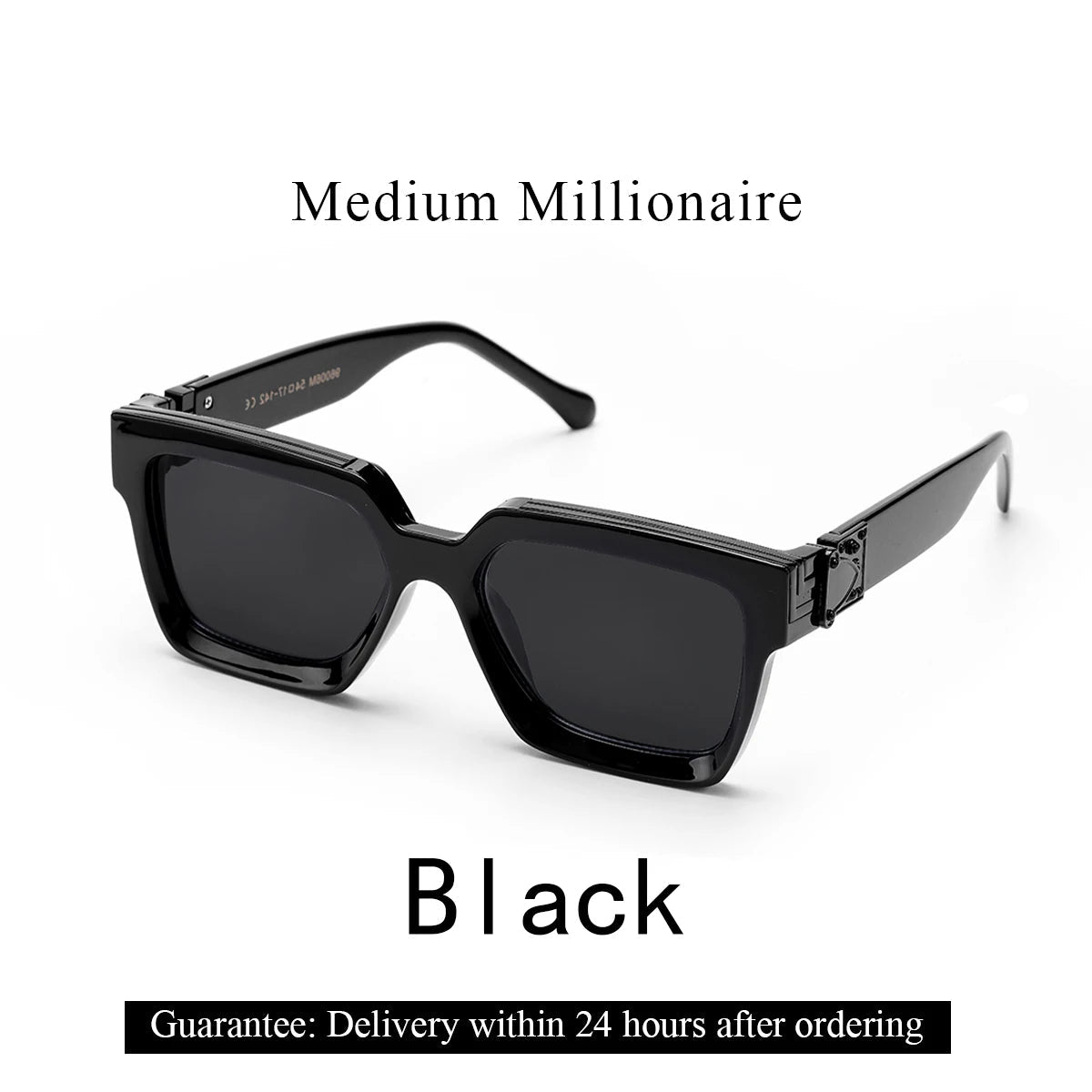 Cat Shop Boys - Ruiao Retro Black Millionaire Shades Luxury Sunglasses 2024 For Men Designer Famous Brand Square Sun Glasses Man Women Sunglass