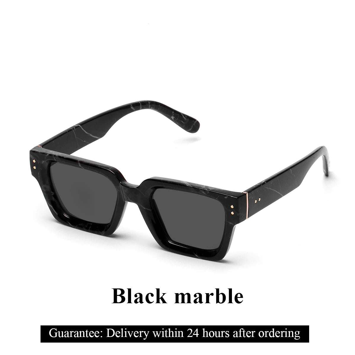 Cat Shop Boys - Ruiao Retro Black Millionaire Shades Luxury Sunglasses 2024 For Men Designer Famous Brand Square Sun Glasses Man Women Sunglass