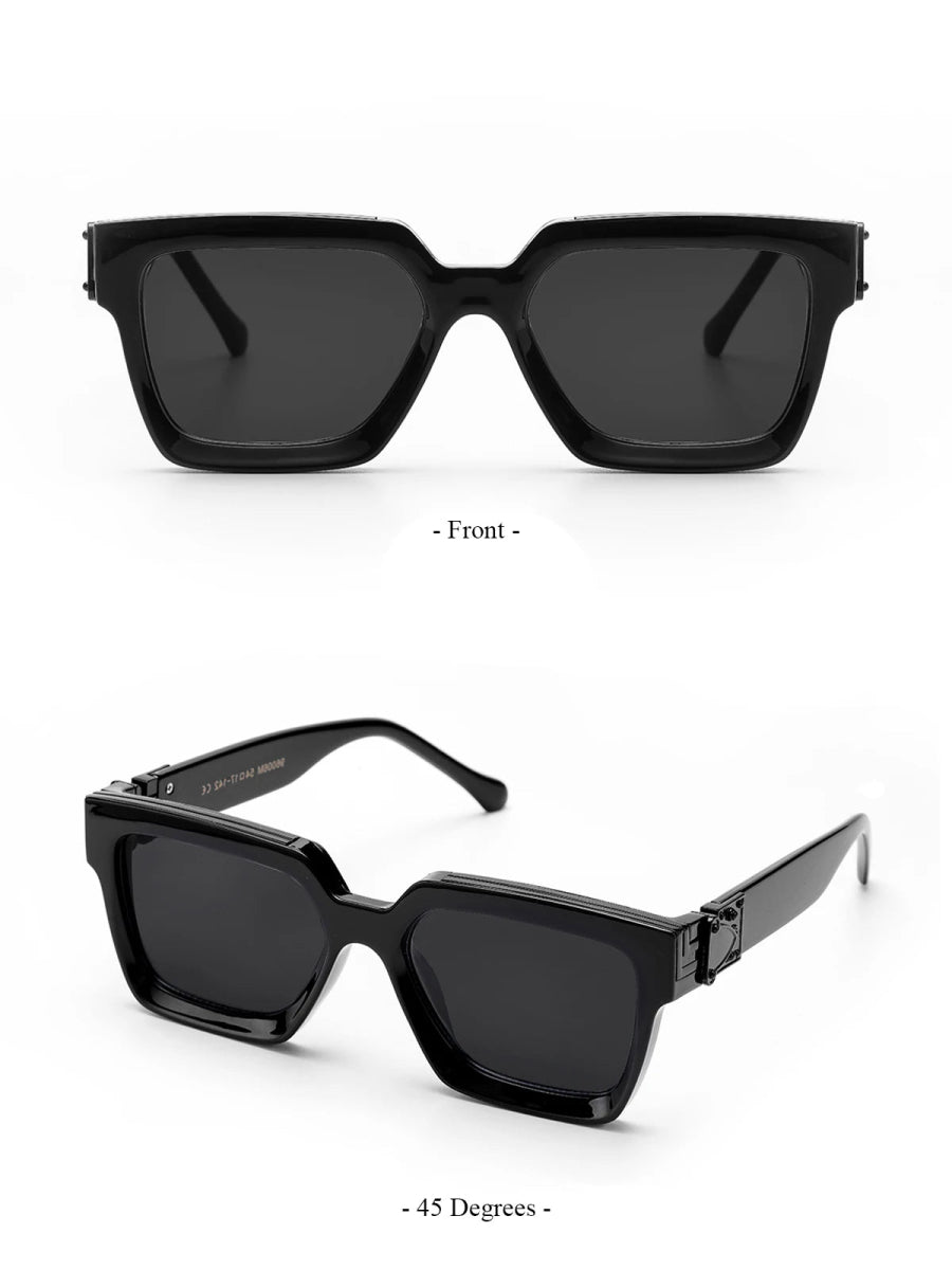 Cat Shop Boys - Ruiao Retro Black Millionaire Shades Luxury Sunglasses 2024 For Men Designer Famous Brand Square Sun Glasses Man Women Sunglass