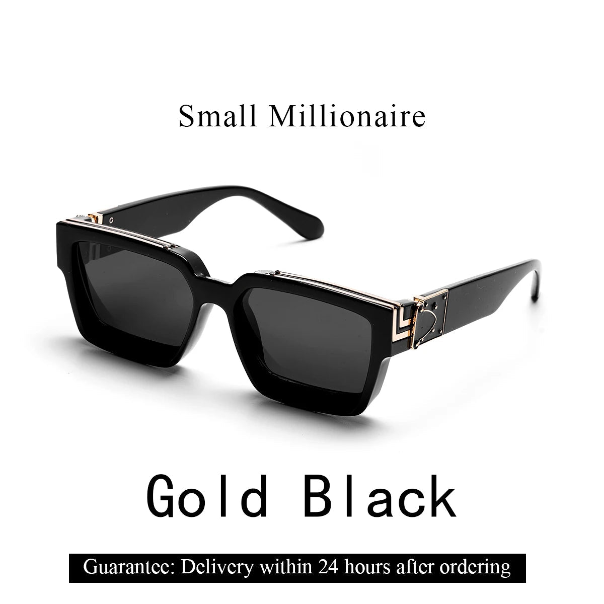 Cat Shop Boys - Ruiao Retro Black Millionaire Shades Luxury Sunglasses 2024 For Men Designer Famous Brand Square Sun Glasses Man Women Sunglass