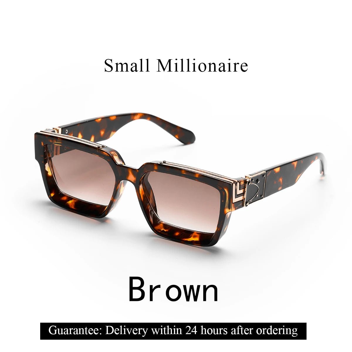 Cat Shop Boys - Ruiao Retro Black Millionaire Shades Luxury Sunglasses 2024 For Men Designer Famous Brand Square Sun Glasses Man Women Sunglass