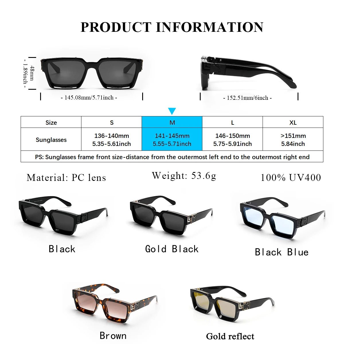 Cat Shop Boys - Ruiao Retro Black Millionaire Shades Luxury Sunglasses 2024 For Men Designer Famous Brand Square Sun Glasses Man Women Sunglass