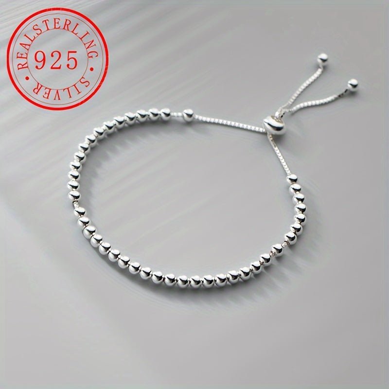 Cat Shop Boys - S925 Silver Hypoallergenic Bead - 1pc Adjustable Drawstring Round Bead - Suitable for Women as Holiday Gift