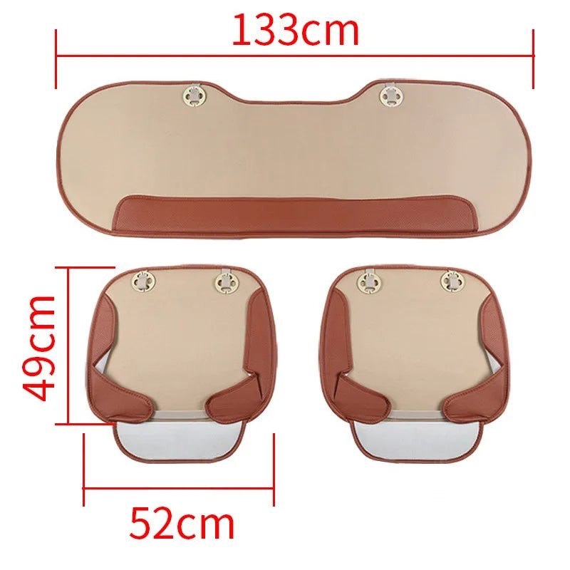 Cat Shop Boys - SEAMETAL Leather Seat Covers Car Cushion Four Seasons Automobiles Seat Cover Universal Pad Mats Protector for Car Seat