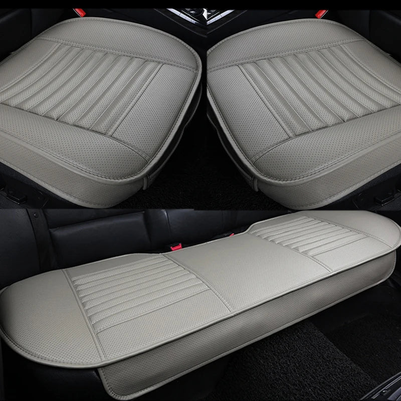 Cat Shop Boys - SEAMETAL Leather Seat Covers Car Cushion Four Seasons Automobiles Seat Cover Universal Pad Mats Protector for Car Seat