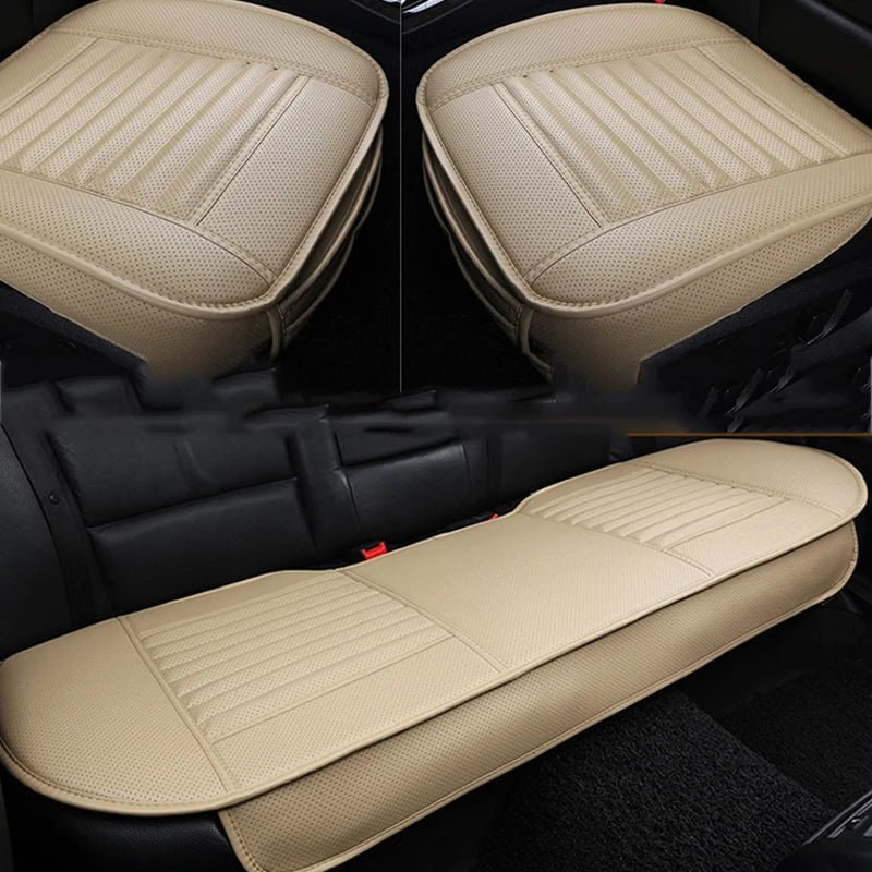 Cat Shop Boys - SEAMETAL Leather Seat Covers Car Cushion Four Seasons Automobiles Seat Cover Universal Pad Mats Protector for Car Seat