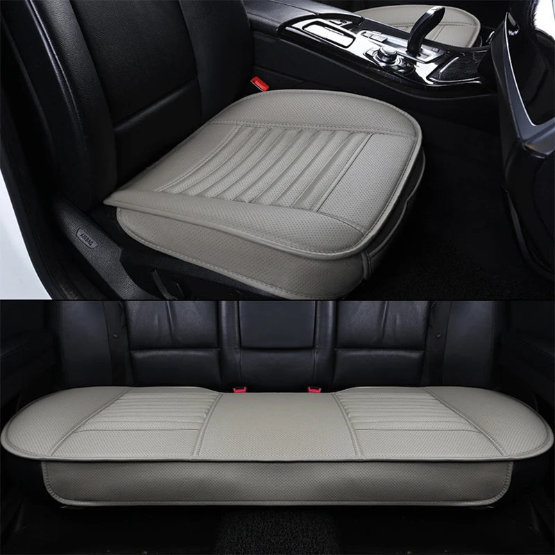 Cat Shop Boys - SEAMETAL Leather Seat Covers Car Cushion Four Seasons Automobiles Seat Cover Universal Pad Mats Protector for Car Seat