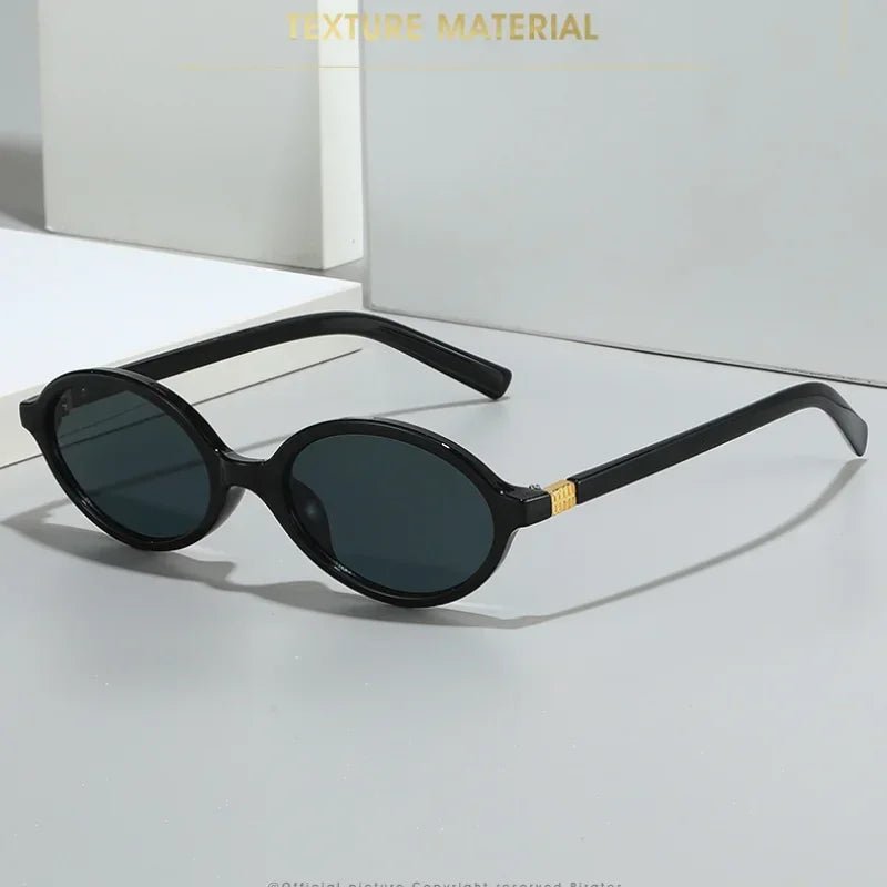 Cat Shop Boys - Sexy Retro Small Oval Sunglasses Women Men Rivets Shades Fashion Eyewear Luxury Sun Glasses UV400 Female