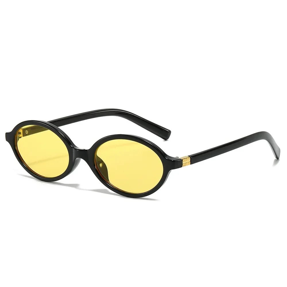 Cat Shop Boys - Sexy Retro Small Oval Sunglasses Women Men Rivets Shades Fashion Eyewear Luxury Sun Glasses UV400 Female