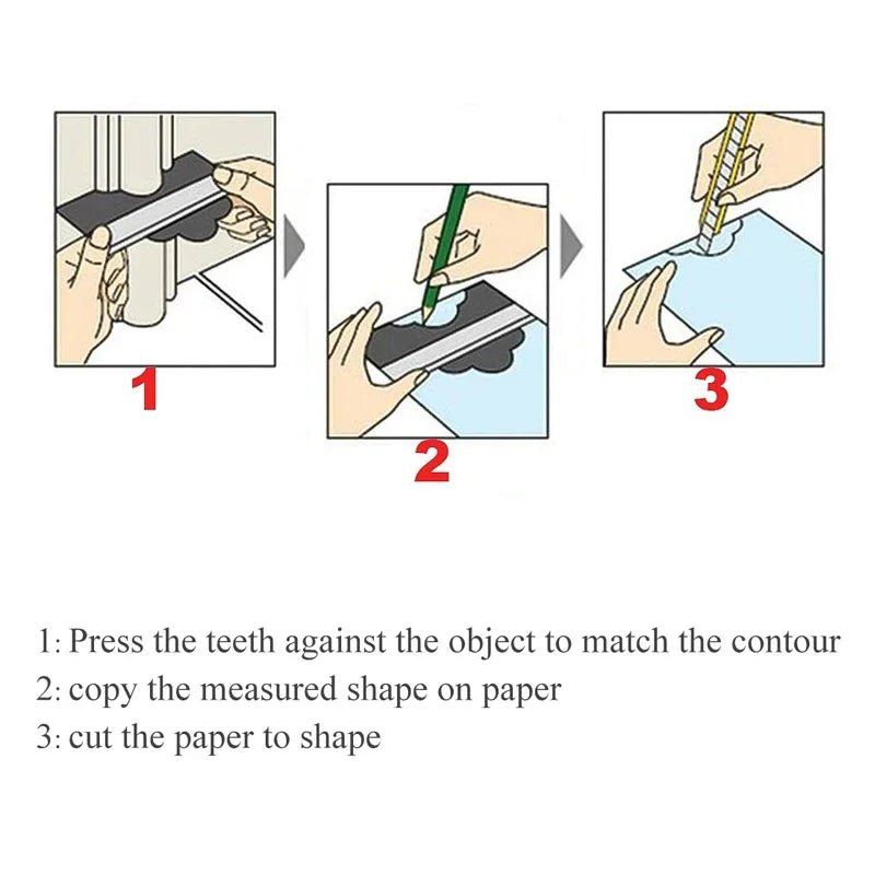 Cat Shop Boys - Shape Contour Gauge Duplicator Profile Measuring Tool Contour Duplication Gauge Contour Template Plastic Contour Copy Duplicator