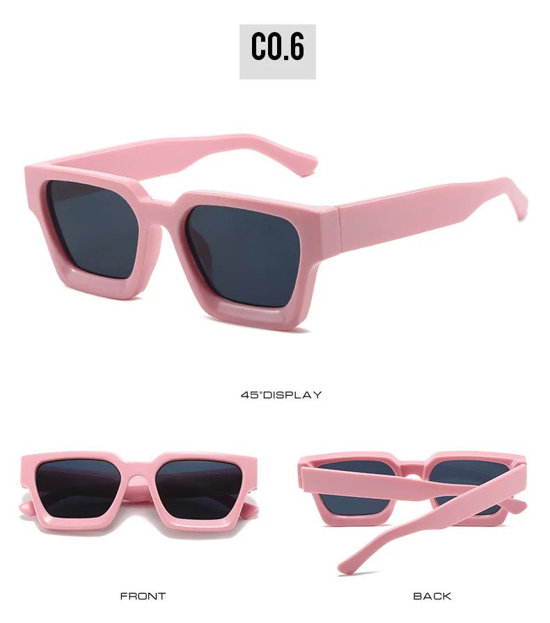 Cat Shop Boys - SHAUNA Ins Popular Women Square Sunglasses Retro Men Tinted Shades UV400