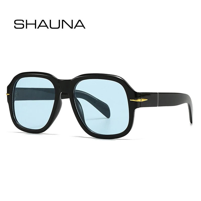 Cat Shop Boys - SHAUNA Retro Pilot Sunglasses Women Fashion Brand Designer Clear Gradient Shades UV400 Men Trending Rivets Sun Glasses