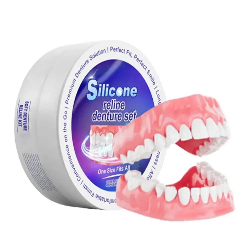 Cat Shop Boys - Silicone Denture Set Fit Temporary Orthodontic Teeth Dentures Fake Tooth Oral Hygiene Care Whitening Dentures Simulation Braces