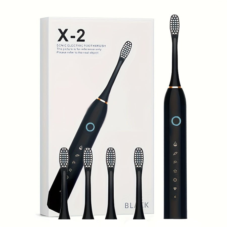 Cat Shop Boys - Smart Electric Toothbrush with 6 Modes 42000vpm & Smart Timer - Effectively Cleans Teeth & Gums, Rechargeable USB Electric Toothbrush with 4/8 Replacement Head, Sonic Electric Toothbrush for Adults, Available in 3 Colors, Gre