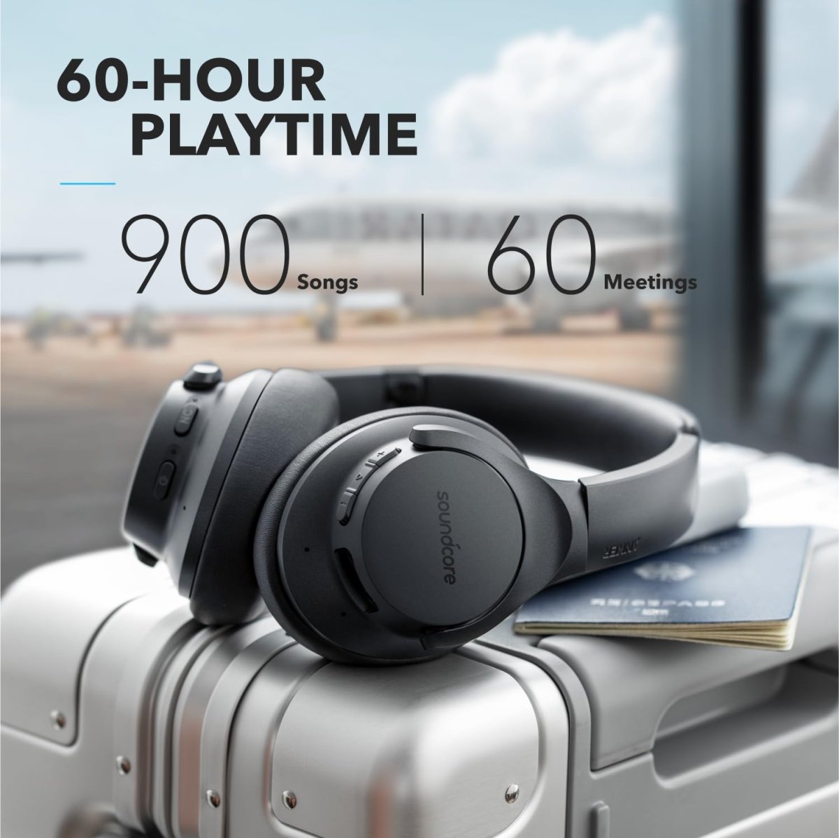 Cat Shop Boys - Soundcore Anker Life Q20 Hybrid Active Noise Cancelling Headphones, Wireless Over Ear Bluetooth Headphones, 60H Playtime, Hi - Res Audio, Deep Bass, Memory Foam Ear Cups, Travel, Office