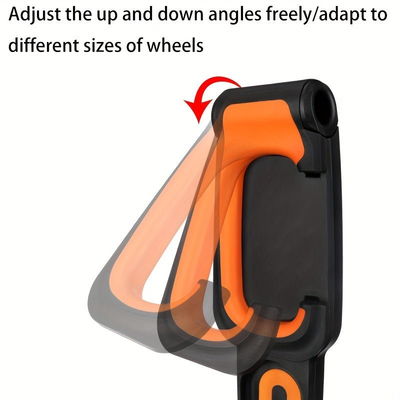 Cat Shop Boys - Space - Saving Folding Bicycle Wall Hook - Sleek Black & Orange ABS Rack for Indoor, Garage & Shed Storage - Easy to Install, Vertical Bike Hanging Solution with Mounting Screws Included - Ideal for Road & Mountain Bikes, Bike