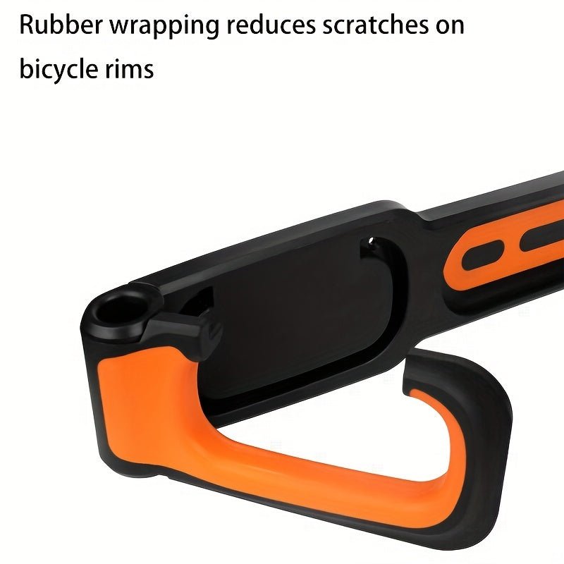 Cat Shop Boys - Space - Saving Folding Bicycle Wall Hook - Sleek Black & Orange ABS Rack for Indoor, Garage & Shed Storage - Easy to Install, Vertical Bike Hanging Solution with Mounting Screws Included - Ideal for Road & Mountain Bikes, Bike