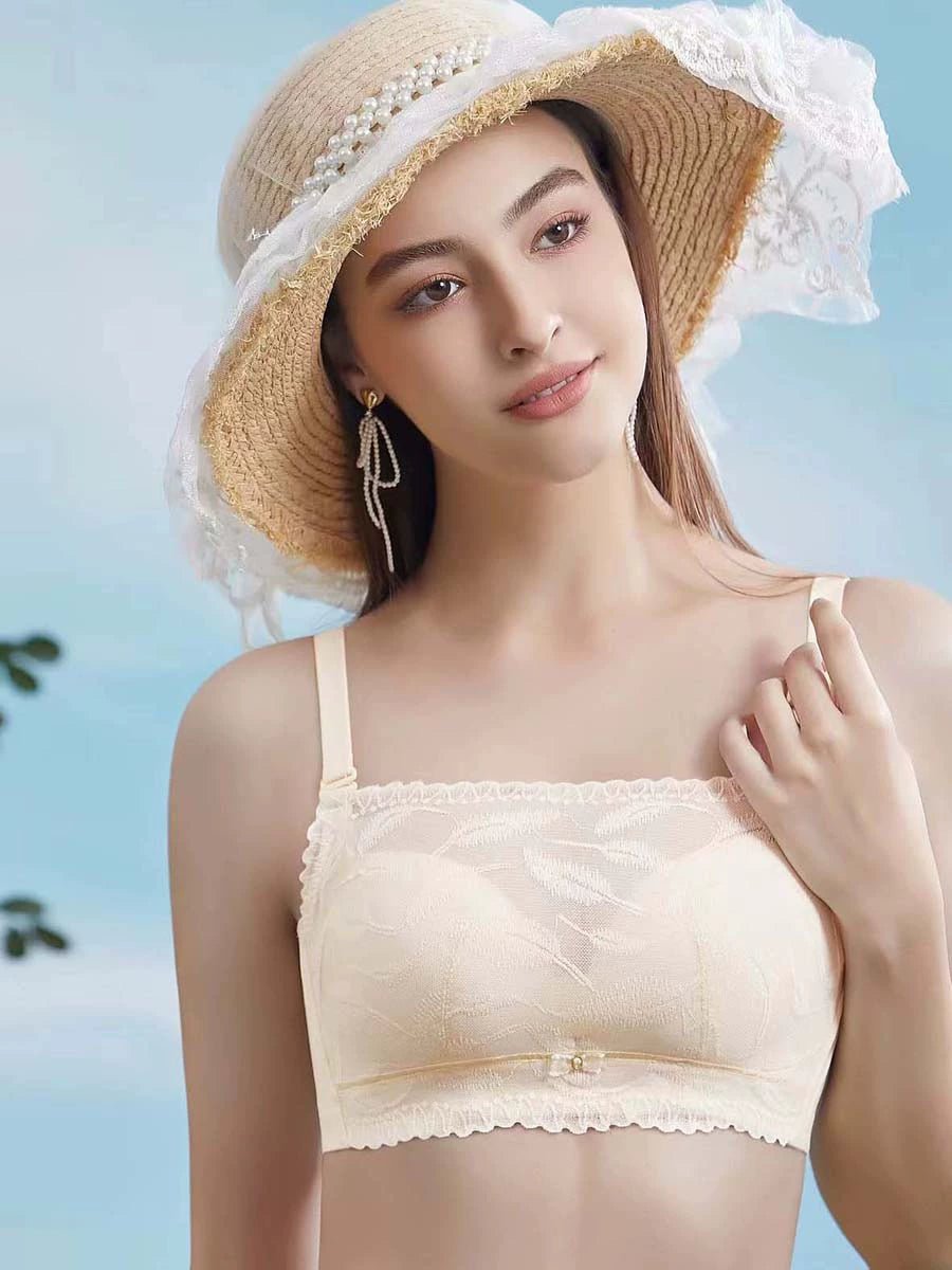 Cat Shop Boys - Spring and Summer New Arrival Medium Thin Cup Tube Top Anti - Slip Bra Plaid Seamless Accessory Breast Push up Adjustable Women's Intimates