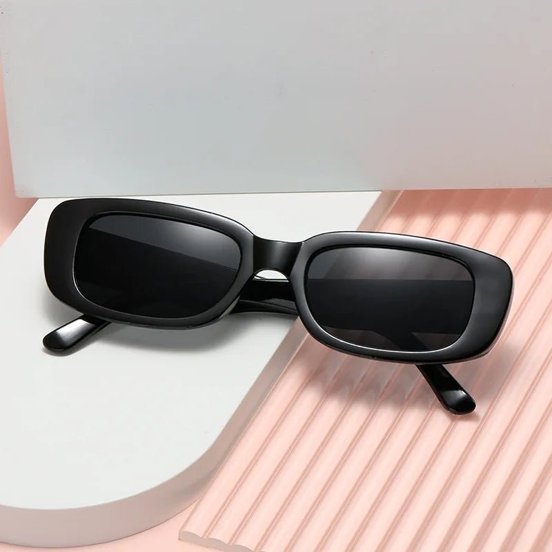 Cat Shop Boys - Square Sunglasses Men Rectangle Designer Small Sun Glasses Male Retro Black Lens Driving Fishing Eyewear UV400