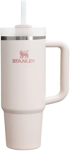 Cat Shop Boys - Stanley Quencher H2.0 FlowState Stainless Steel Vacuum Insulated Tumbler with Lid and Straw for Water, Iced Tea or Coffee, Smoothie and More, Rose Quartz 2.0, 30 OZ / 0.89 L