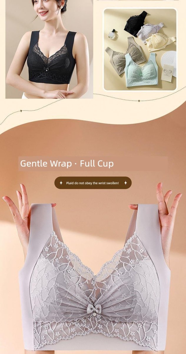 Cat Shop Boys - Summer Thin Section Traceless Ice Silk Bra Women's Intimates Women's Push up without Steel Ring Top Beauty Vest Sports Tube Top