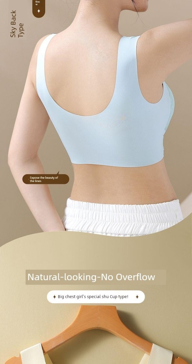 Cat Shop Boys - Summer Thin Section Traceless Ice Silk Bra Women's Intimates Women's Push up without Steel Ring Top Beauty Vest Sports Tube Top