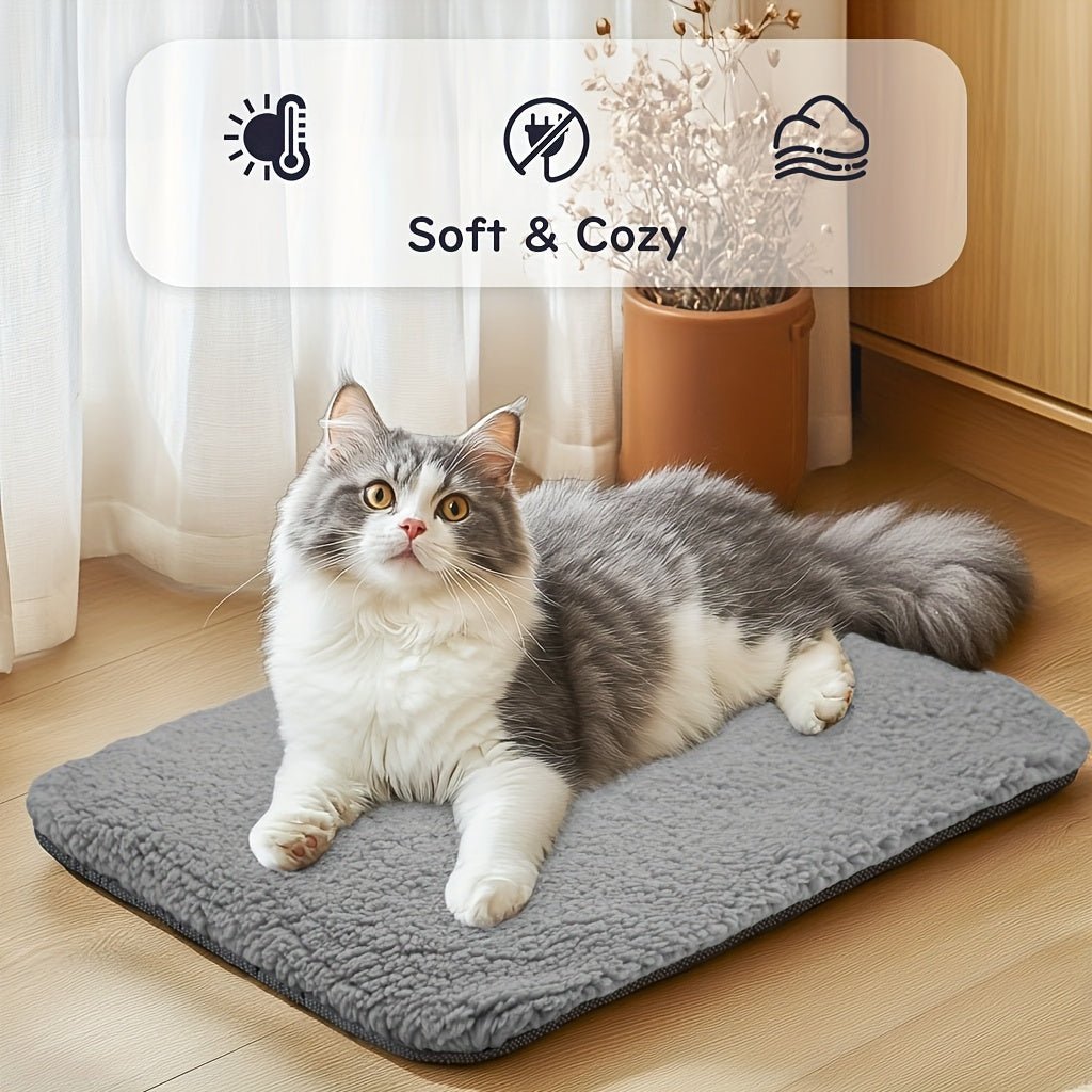 Cat Shop Boys - Super Soft Self Warming Small Medium Cat Dog Bed, Thermal Washable Anti - Slip Self Heating Pet Kennel Pad for Indoor Outdoor Sleeping